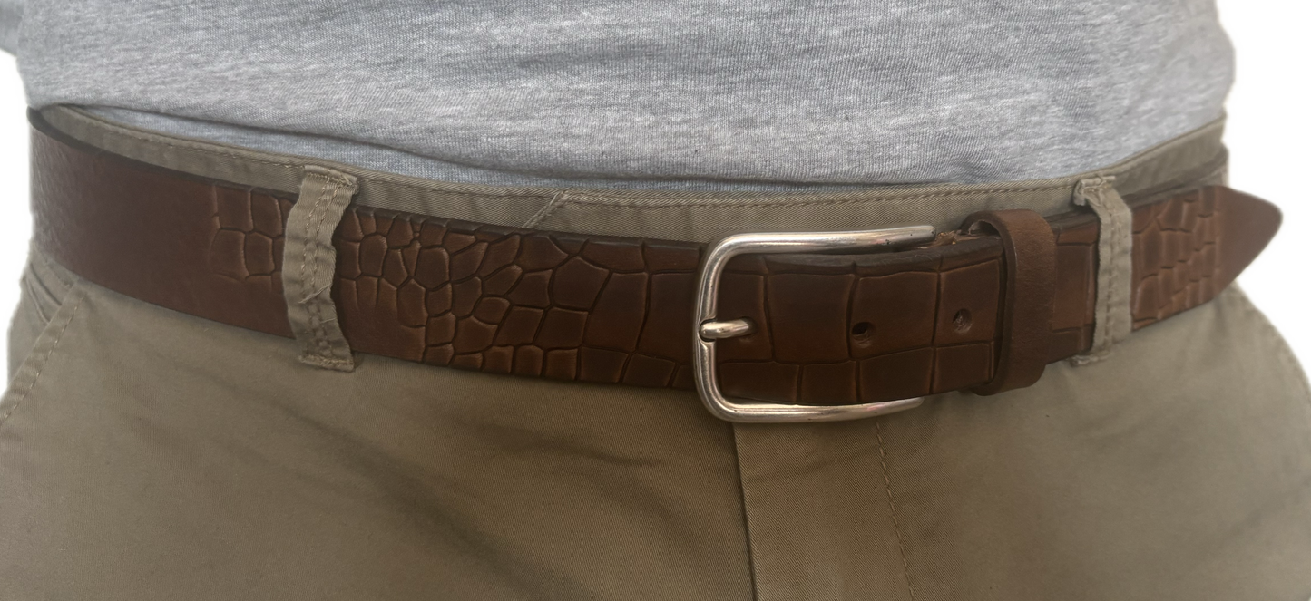 CINTURA IN VERO CUOIO CAYMAN