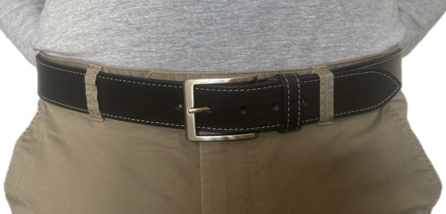 CINTURA IN VERO CUOIO CASUAL CUCITA