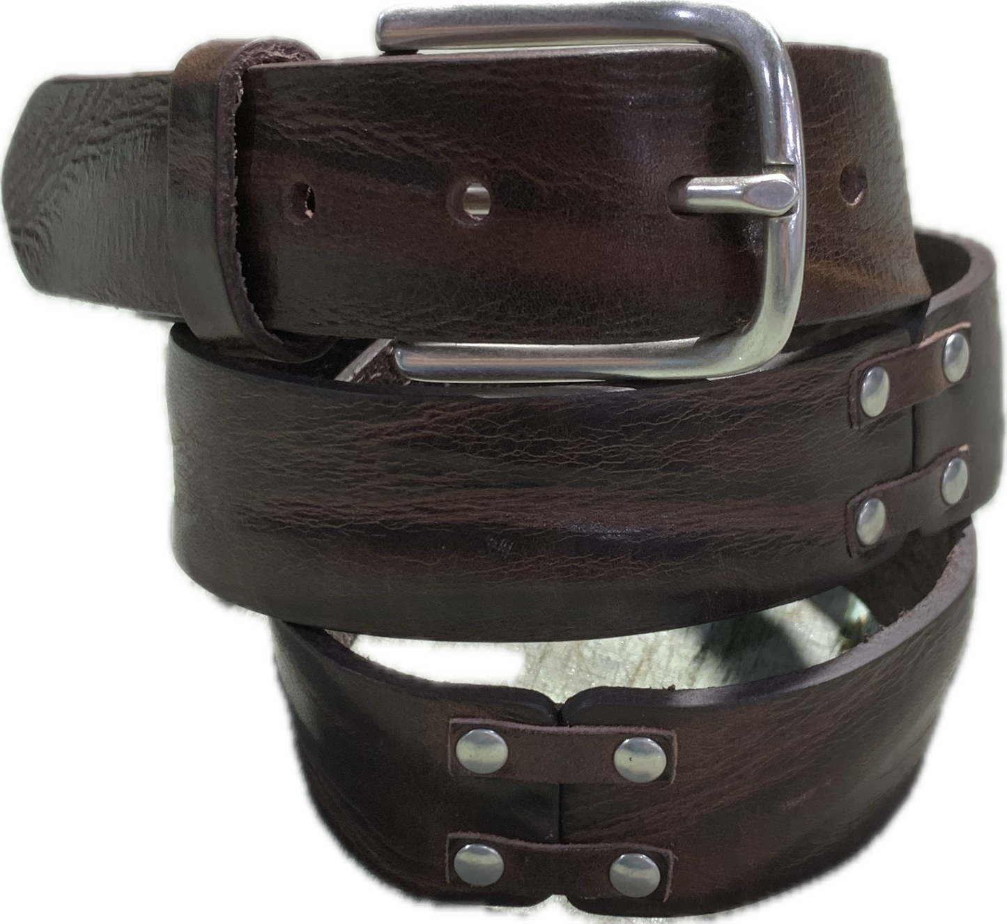 CINTURA IN VERO CUOIO OLD WIDE WEST