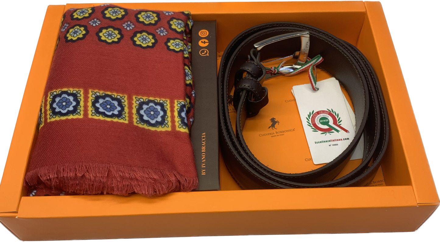 GIFT BOX - SCIARPA E CINTURA IN VERA PELLE
