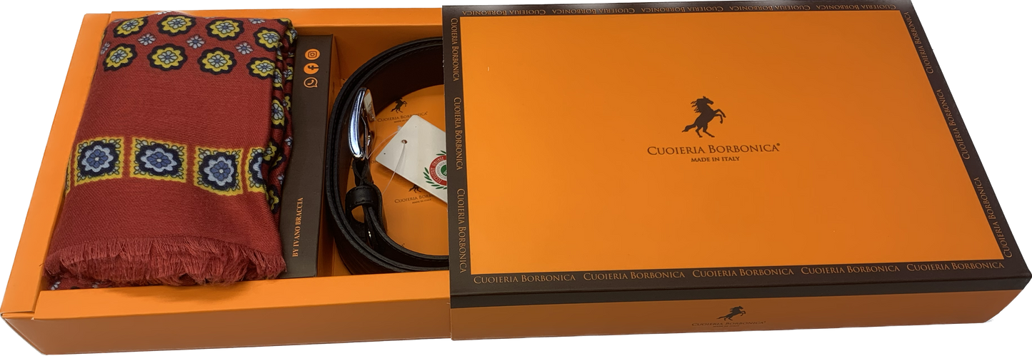 GIFT BOX - SCIARPA E CINTURA IN VERA PELLE