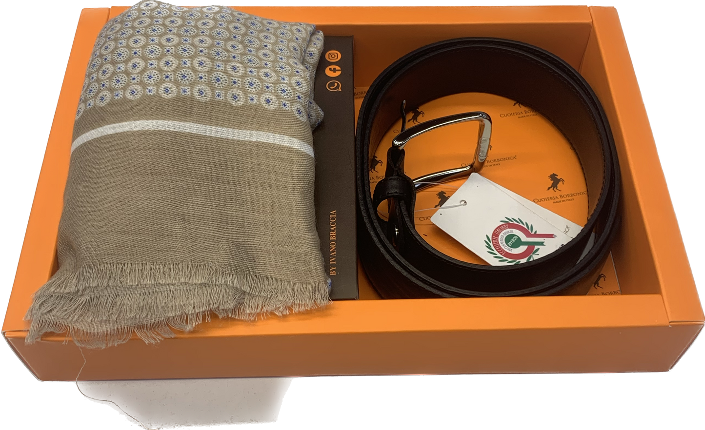 GIFT BOX - SCIARPA E CINTURA IN VERA PELLE