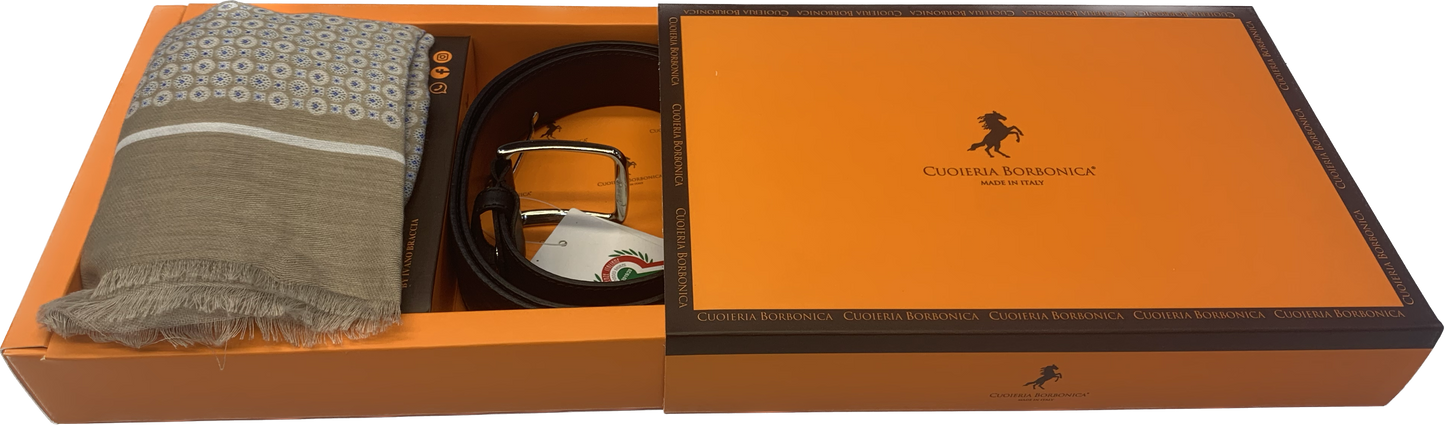 GIFT BOX - SCIARPA E CINTURA IN VERA PELLE