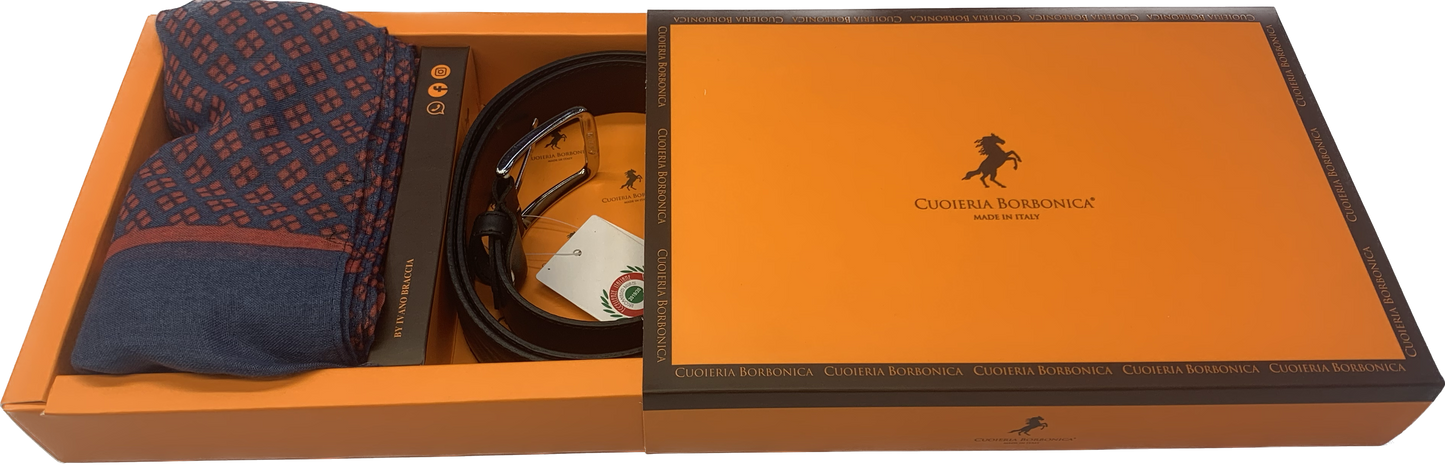 GIFT BOX - SCIARPA E CINTURA IN VERA PELLE