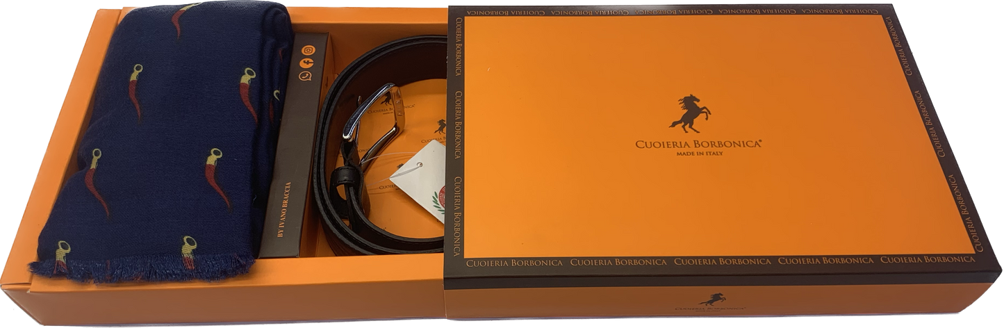 GIFT BOX - SCIARPA E CINTURA IN VERA PELLE