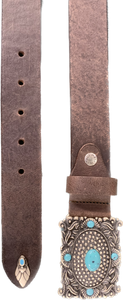 Cintura Bull Soft in Cuoio con fibbia western 140,00 €