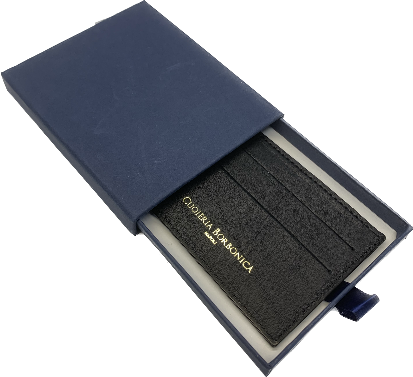 PORTA CREDIT CARD CUOIERIA BORBONICA IN VERA PELLE